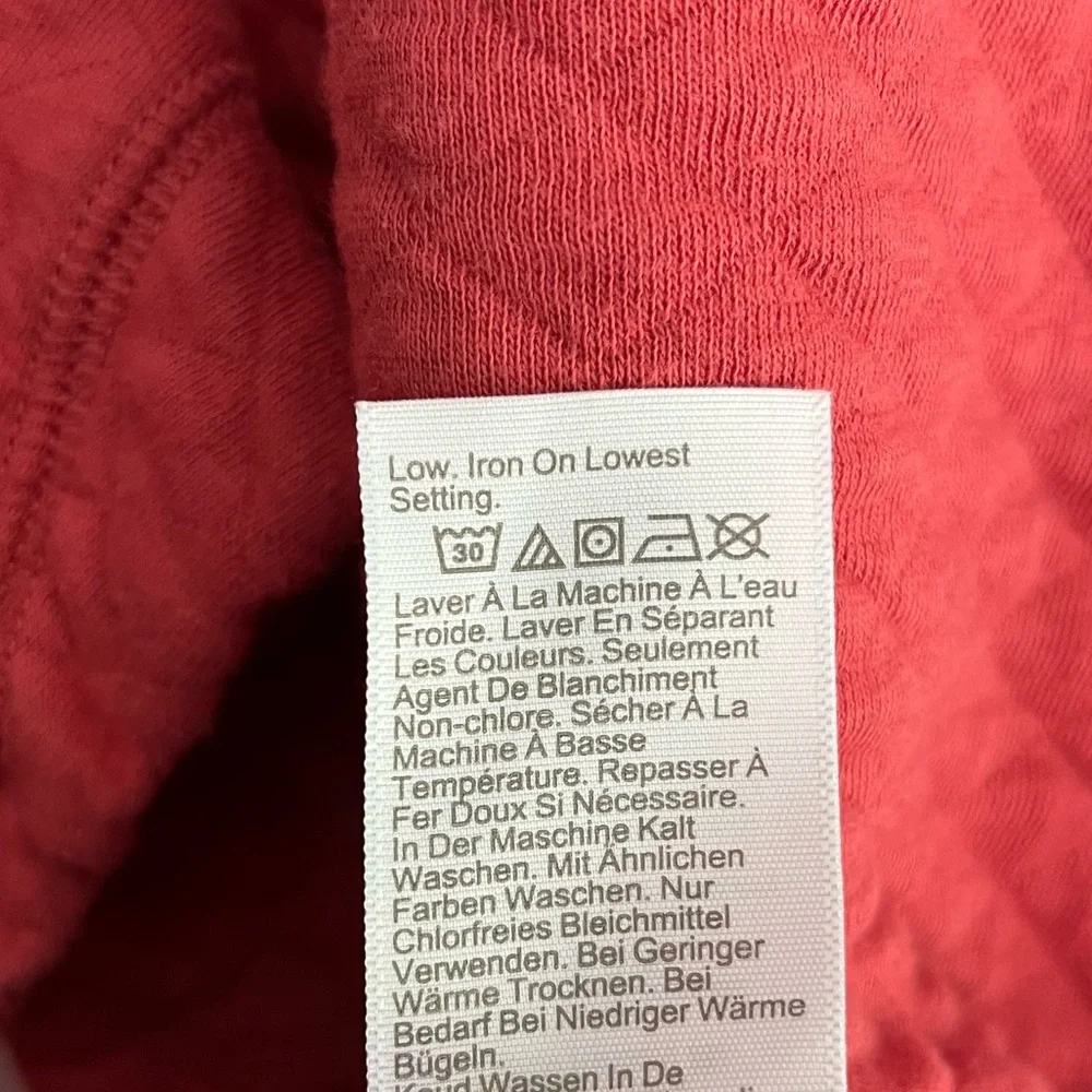 J. Crew Red Zip Up Quilted Sweatshirt size Medium